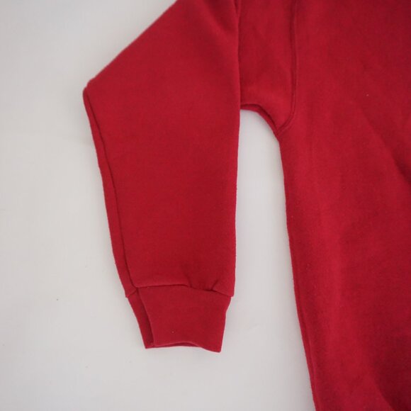 Vintage Pro Sports Red Snowman Christmas Tree Star Snowflake Sweatshirt Cabin L - Picture 7 of 9